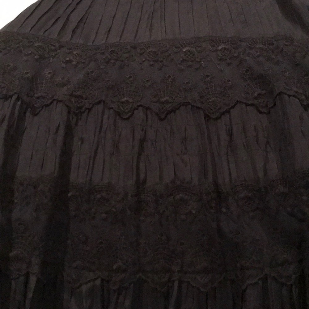 Spaghetti strap navy vintage boho dress. EUC - Picture 7 of 8